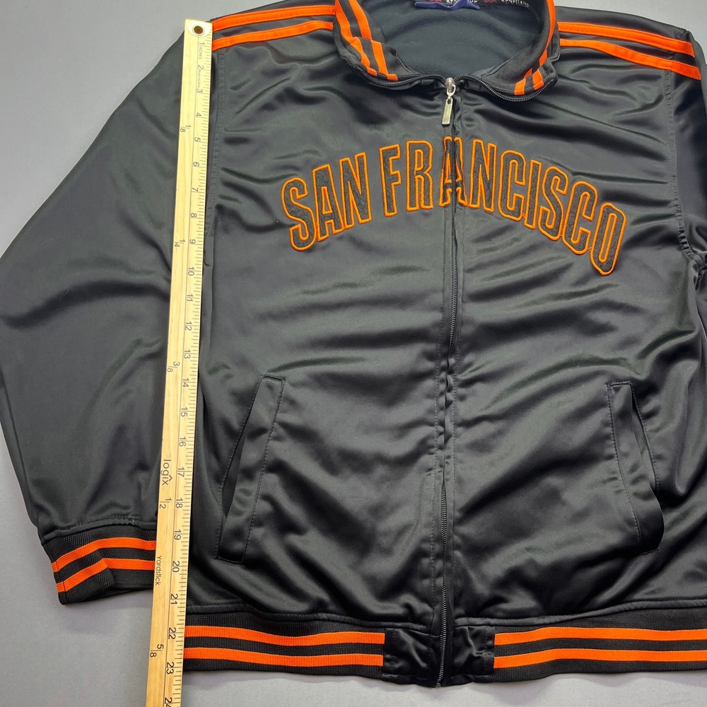 Renegade San Francisco Giants Jacket MLB Full Zip Track Black Orange L (16-18) - Picture 2 of 8